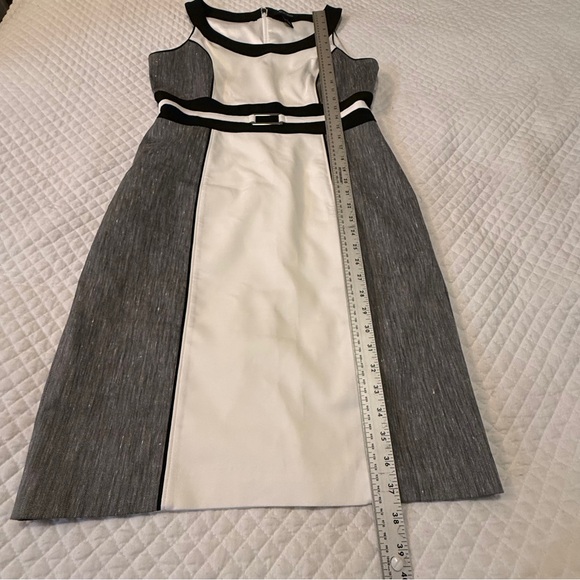 White House Black Market Black and White Colorblock Dress - Picture 5 of 16